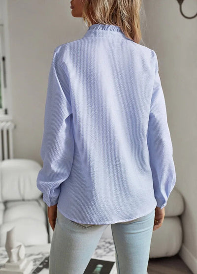 Mila - Rimpel Lange Mouwen Blouse