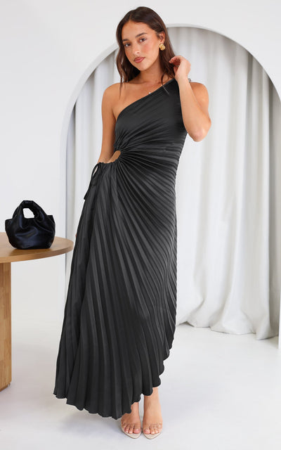 Rochelle - Zwarte Maxi-jurk