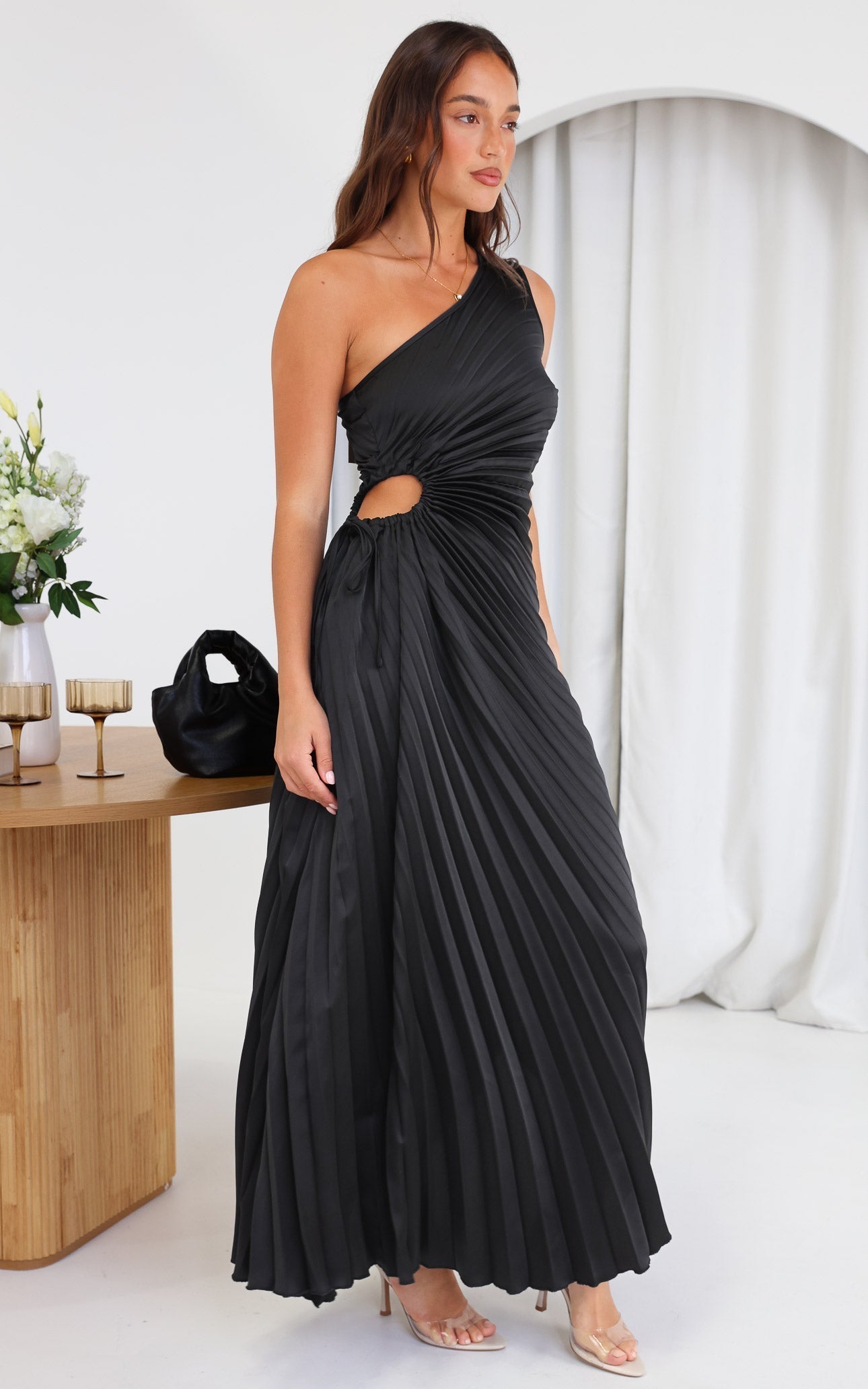 Rochelle - Zwarte Maxi-jurk