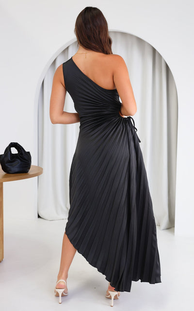 Rochelle - Zwarte Maxi-jurk