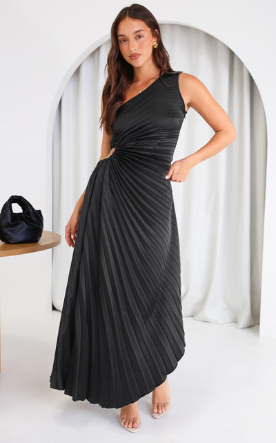 Rochelle - Zwarte Maxi-jurk