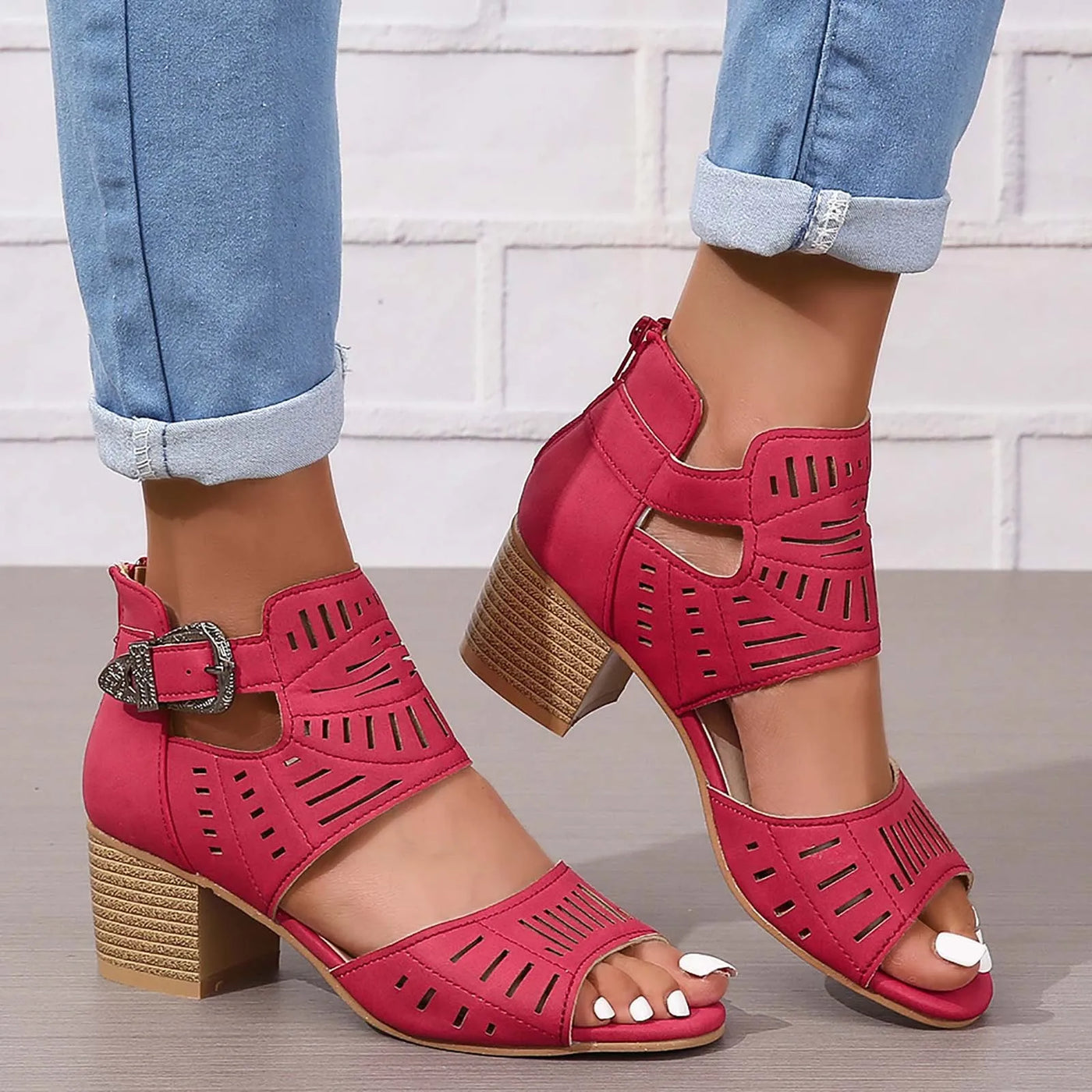 Sienna - Hakken Sandalen met Achterband