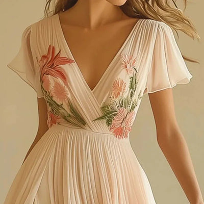 Amelia | Elegante Hoge Taille V-Hals Feestjurken