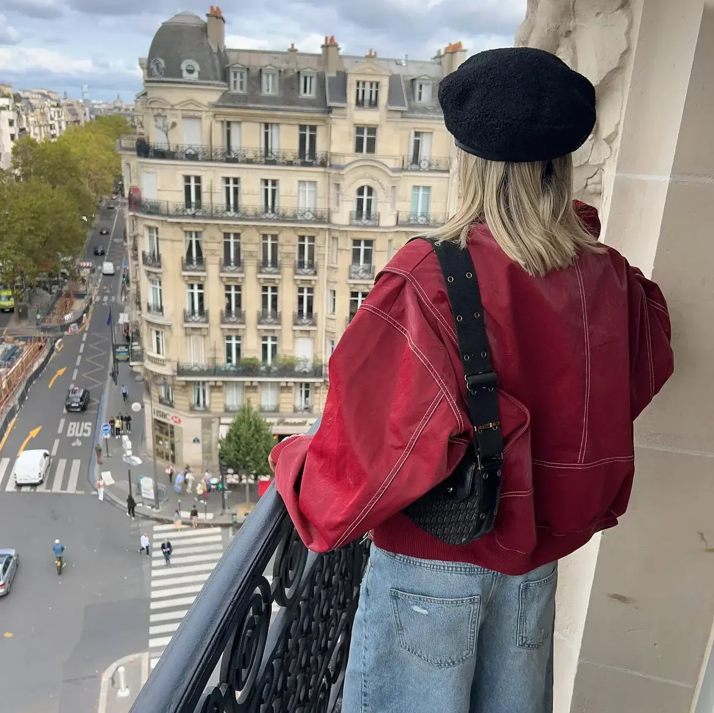 Faye™ — oversized leren jas