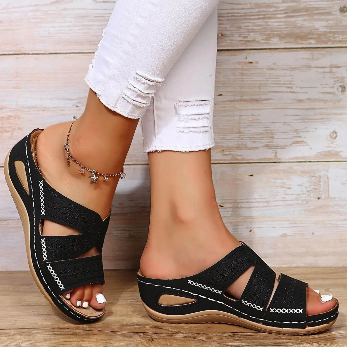 Adalynn - Sandalen met Kristallen Sluiting