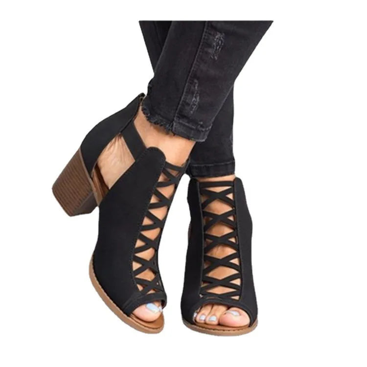 Reese - Sandalen met Middelhoge Hakken