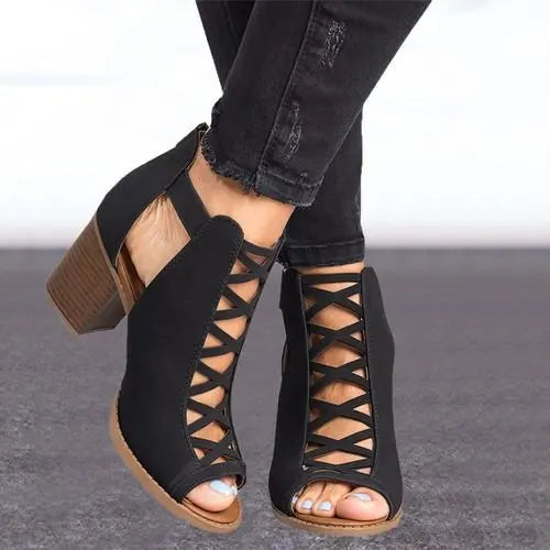 Reese - Sandalen met Middelhoge Hakken
