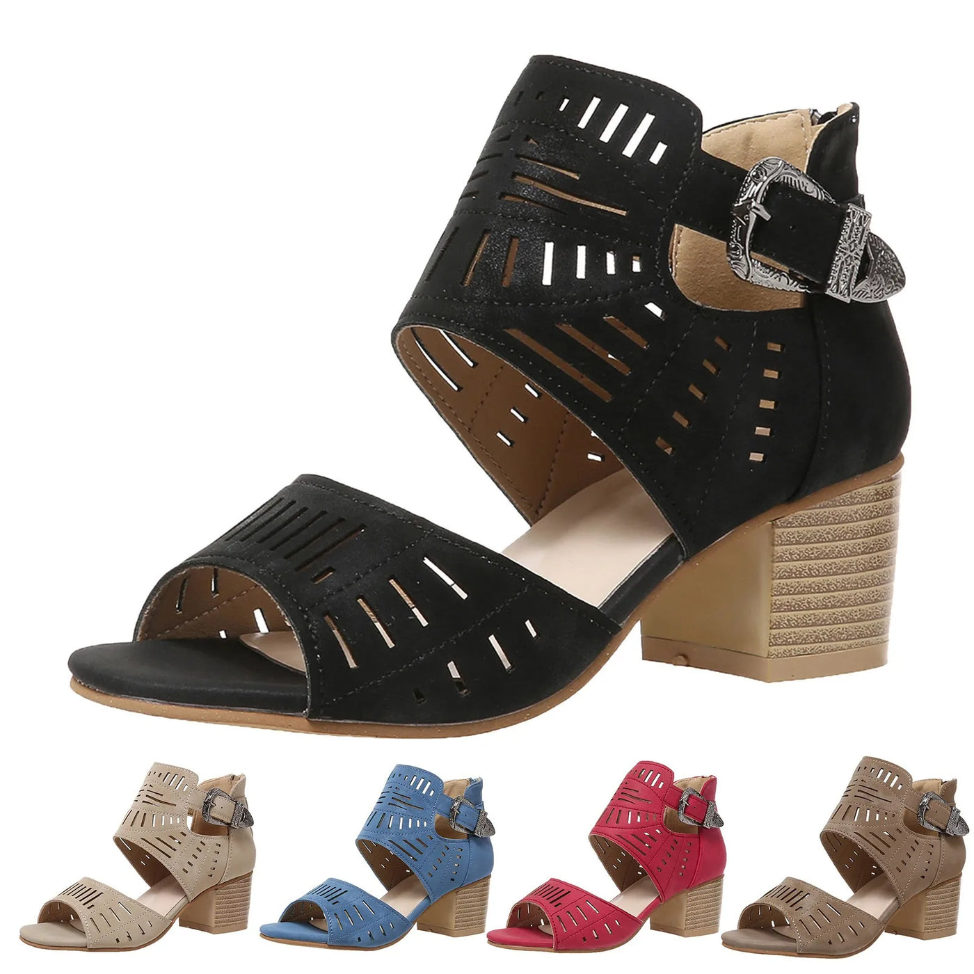 Sienna - Hakken Sandalen met Achterband