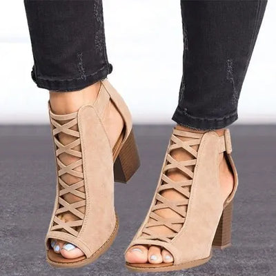Reese - Sandalen met Middelhoge Hakken