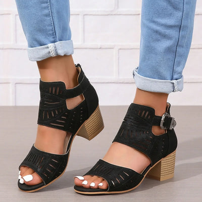 Sienna - Hakken Sandalen met Achterband