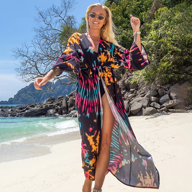 Jolien – Katoenen Print Vest met Strandrok