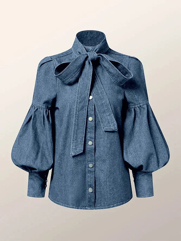 Christy™ | Puff Denim Blouse