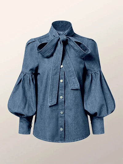 Christy™ | Puff Denim Blouse
