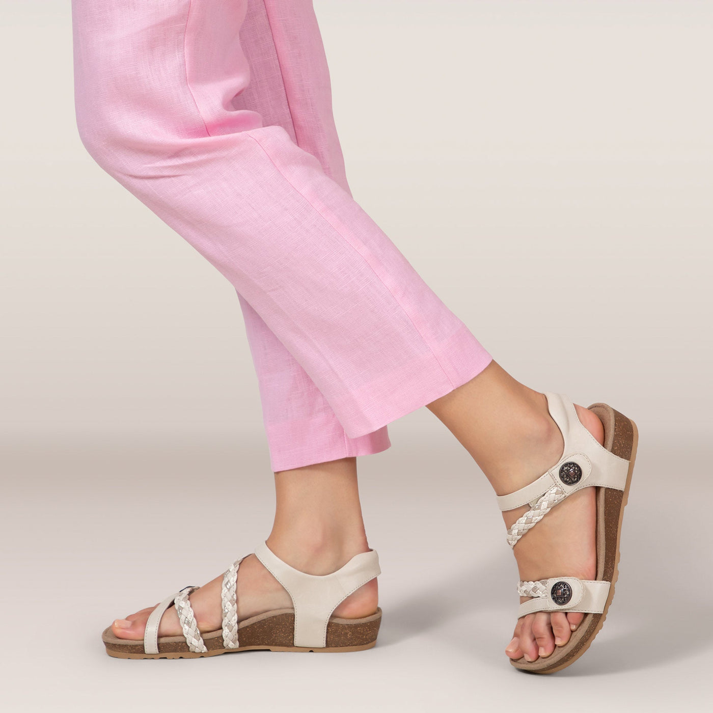 Lauren - Sandalen met gevlochten banden