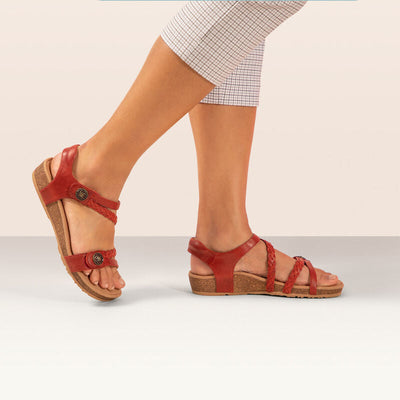 Lauren - Sandalen met gevlochten banden