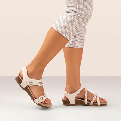 Lauren - Sandalen met gevlochten banden