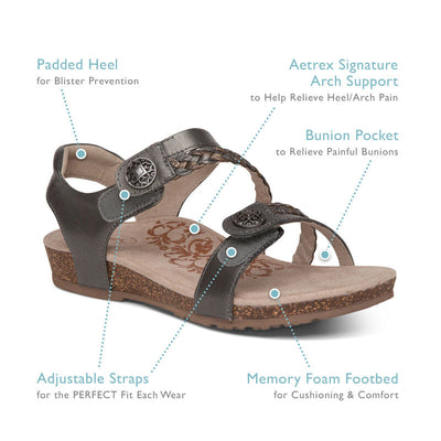 Lauren - Sandalen met gevlochten banden