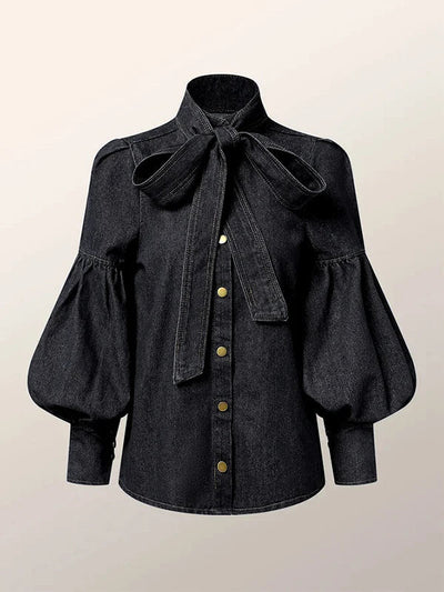 Christy™ | Puff Denim Blouse