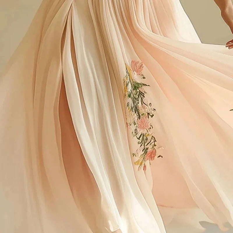 Amelia | Elegante Hoge Taille V-Hals Feestjurken