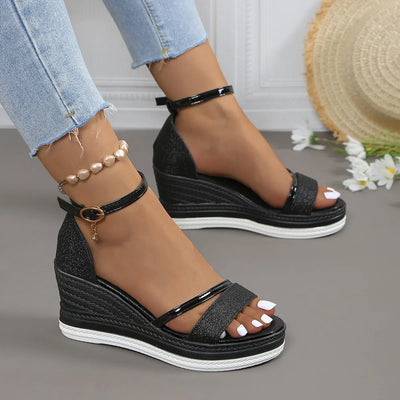 Rien - Comfortabele sleehak sandalen