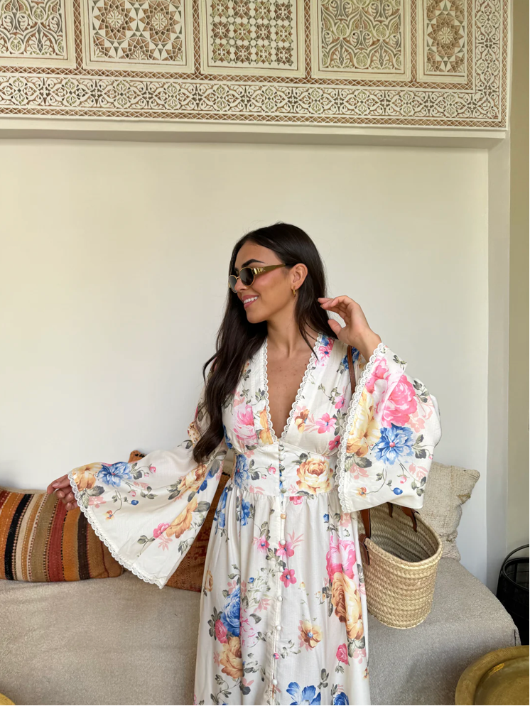 Evelina - Glorieuze Eeuwige Bloemenjurk