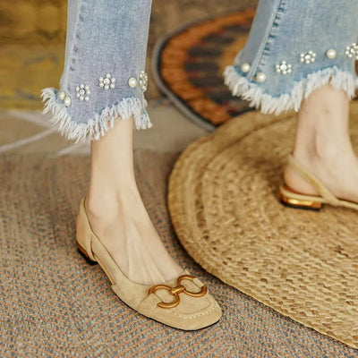 Thirese - Orthopedische sandalen met vierkante hak