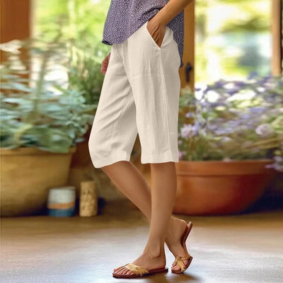 Brenda | Hoge Taille Effen Kleur Casual Broek
