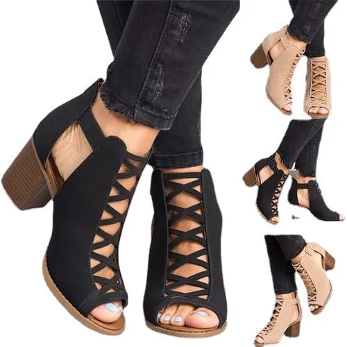 Reese - Sandalen met Middelhoge Hakken