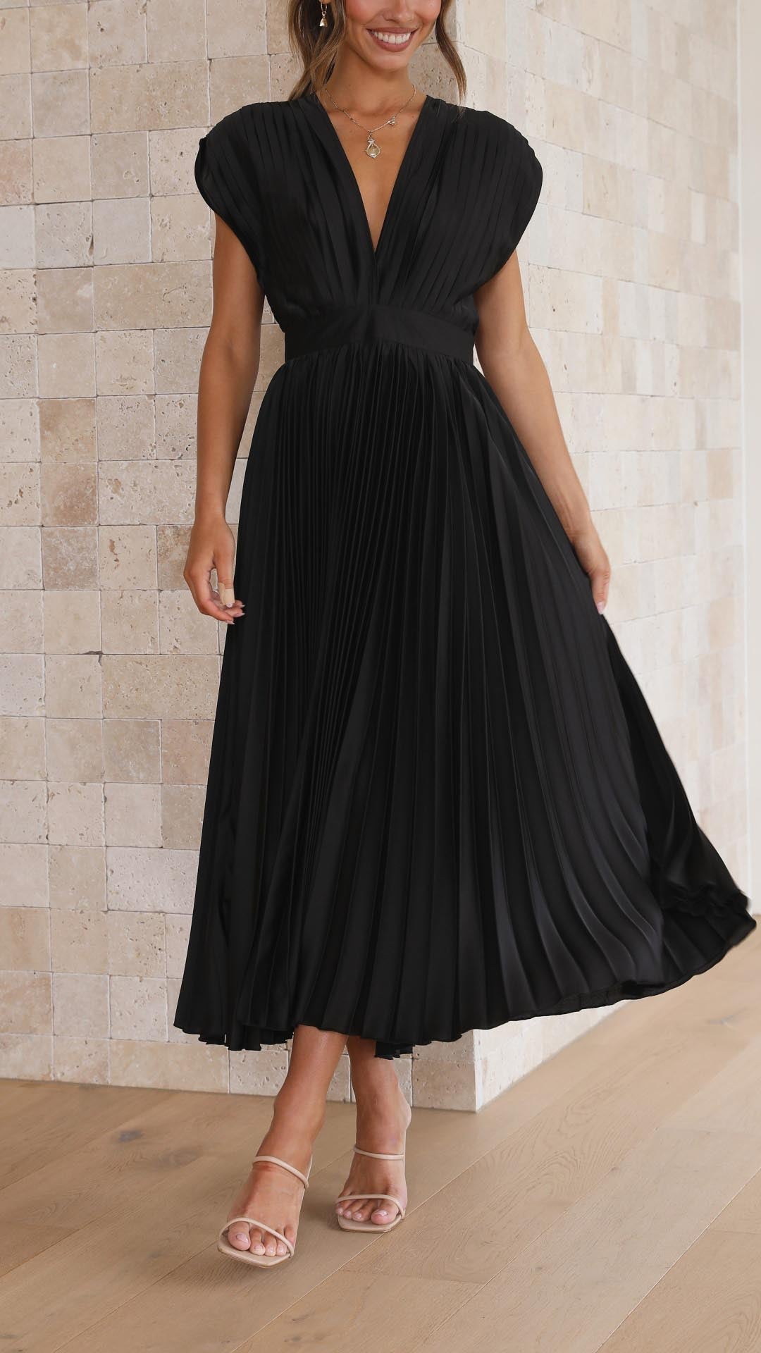 Alexis - Elegante Plisseekleed