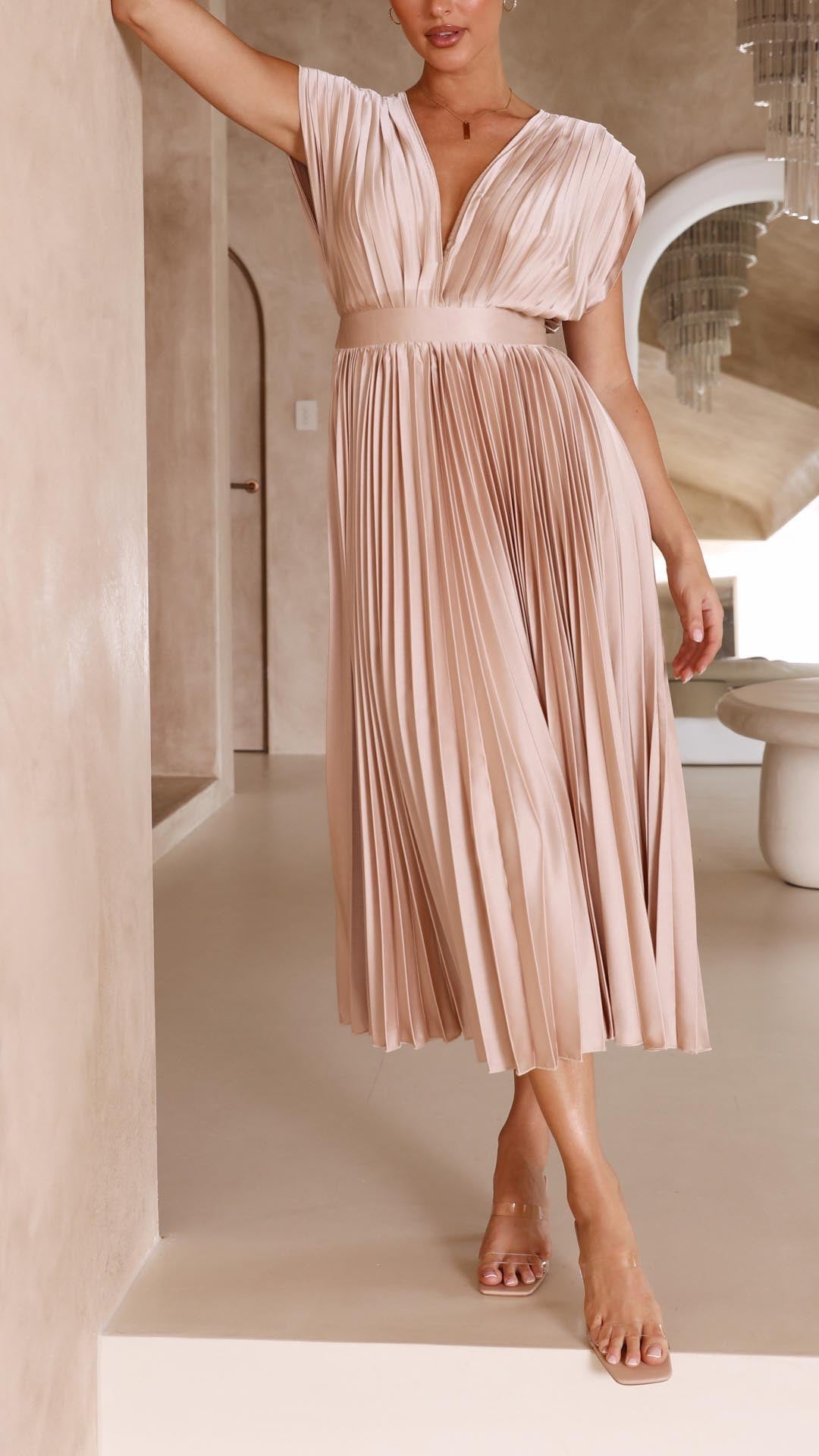 Alexis - Elegante Plisseekleed