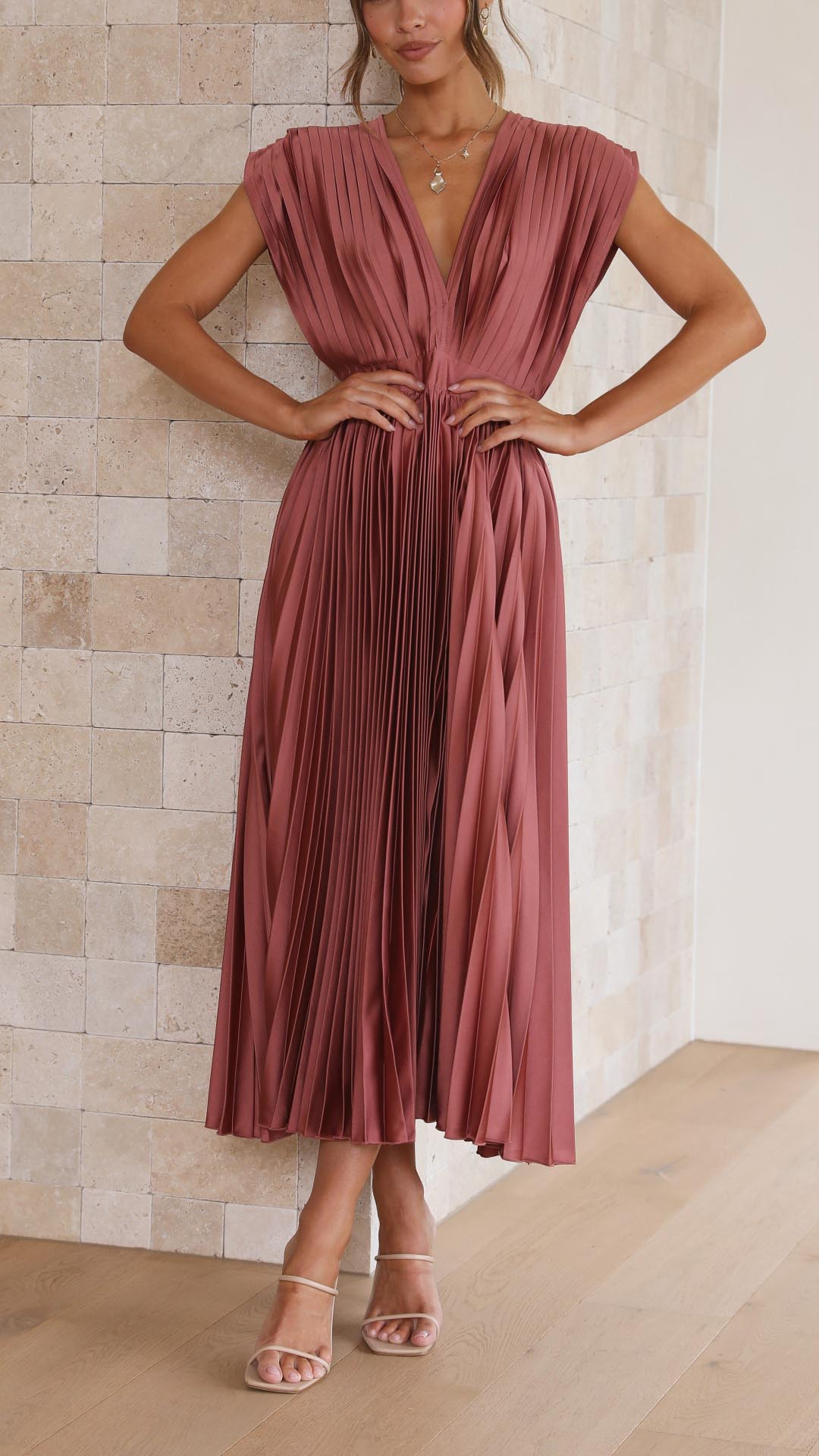 Alexis - Elegante Plisseekleed