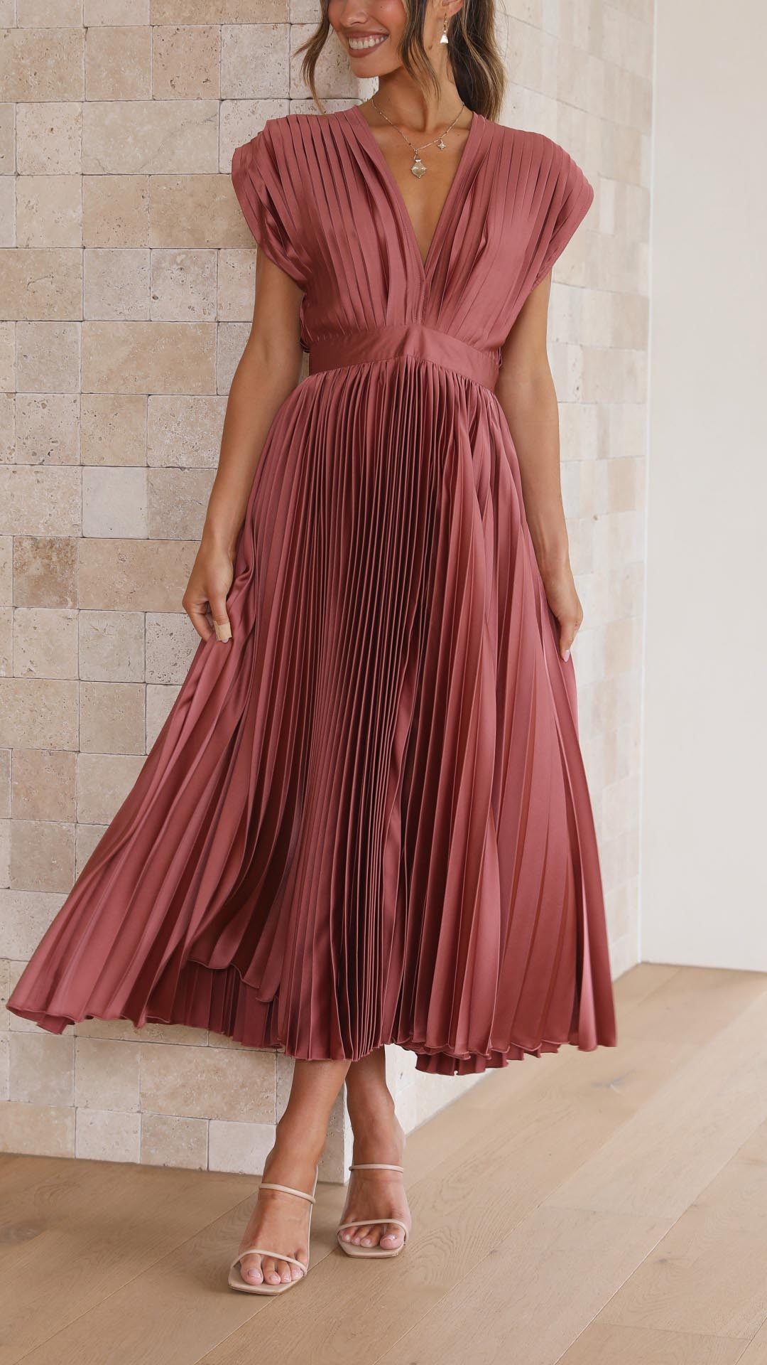Alexis - Elegante Plisseekleed