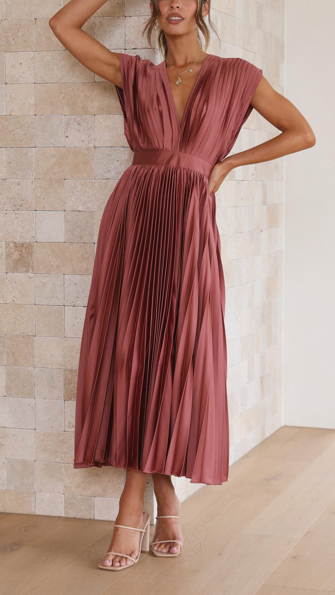 Alexis - Elegante Plisseekleed