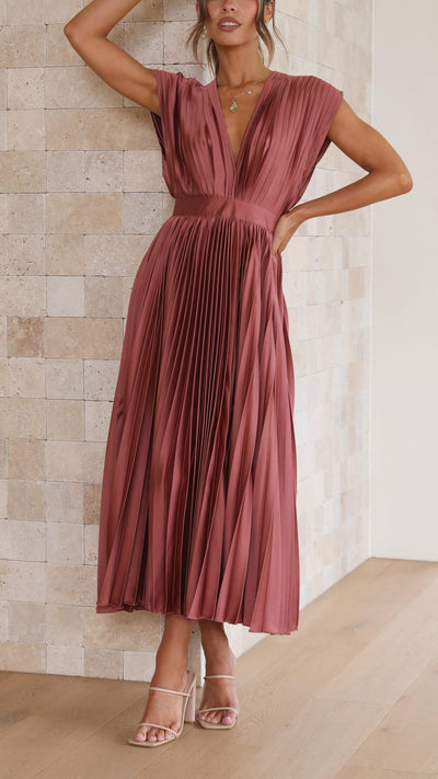 Alexis - Elegante Plisseekleed