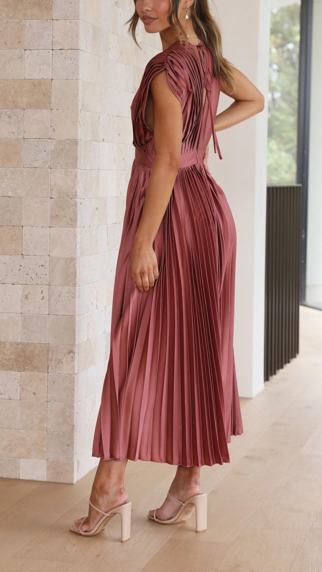 Alexis - Elegante Plisseekleed