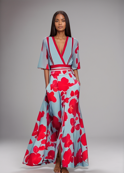 Elise™ | Bloemige Elegant Maxi-jurk
