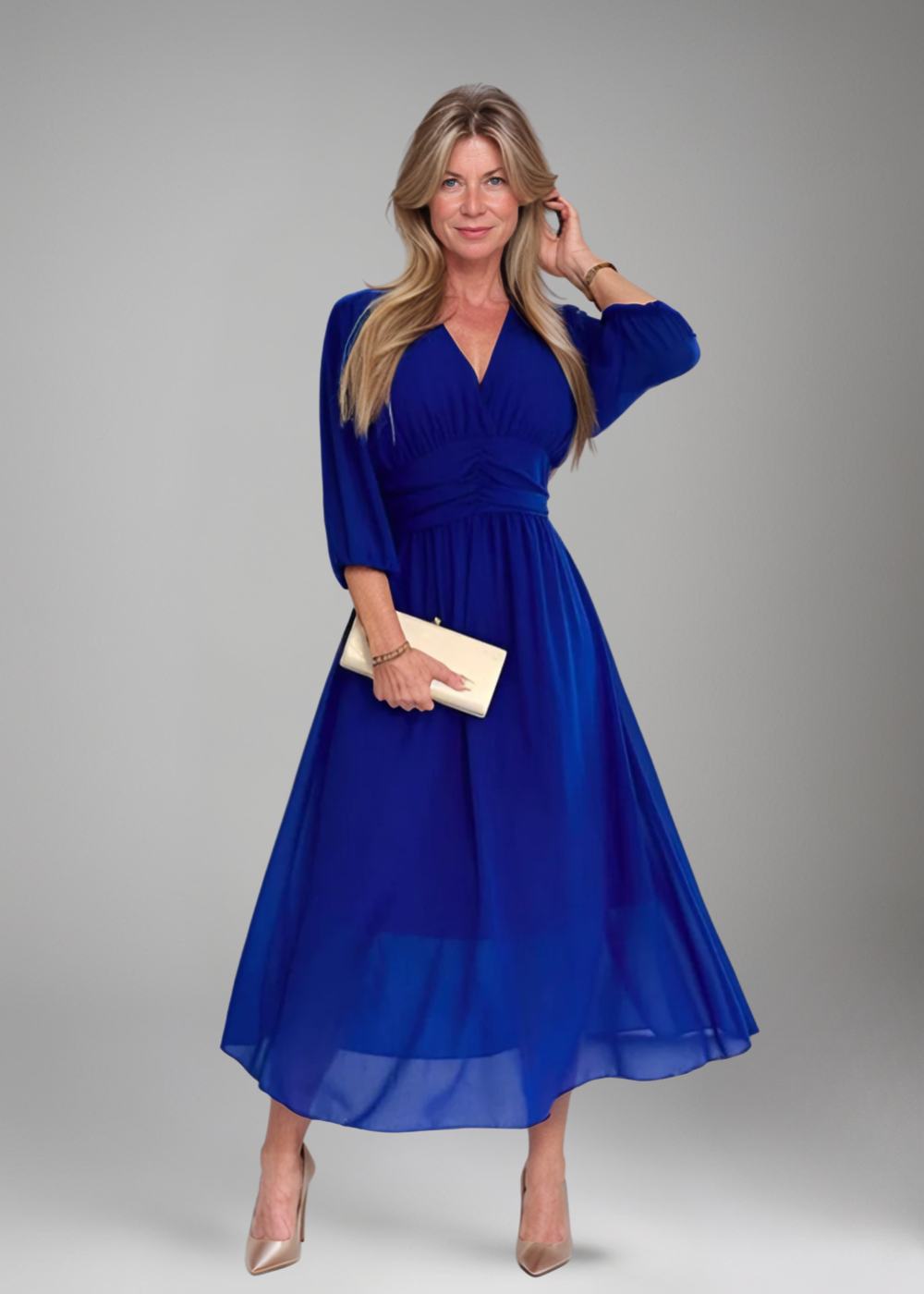 Mathilda™ | Licht, zijden chiffon jurk