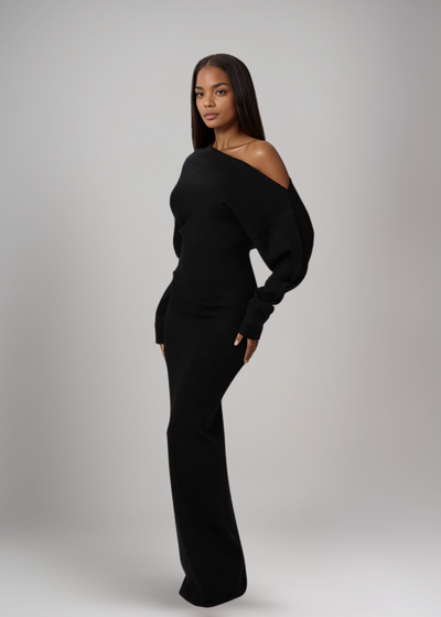 Rosalie™ | Schouderloos Brei-Maxikleed