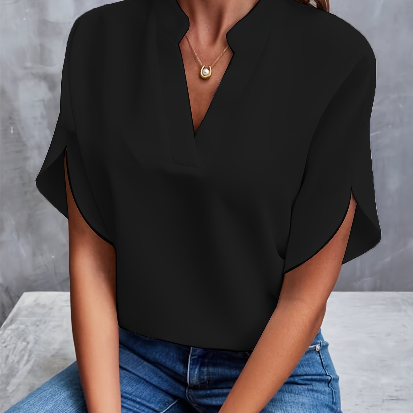 frida™ | blouse met uitlopende mouwen