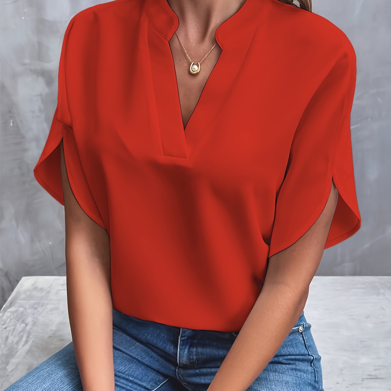 frida™ | blouse met uitlopende mouwen