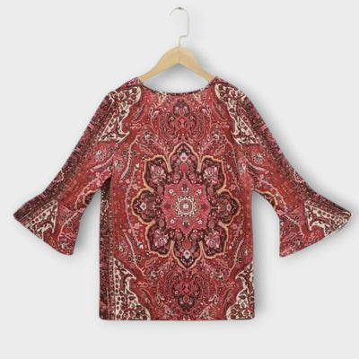 Amelia™ Blouse met Vintage Print