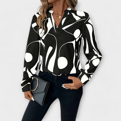 Celine™ Elegante Blouse Met Ontwerp