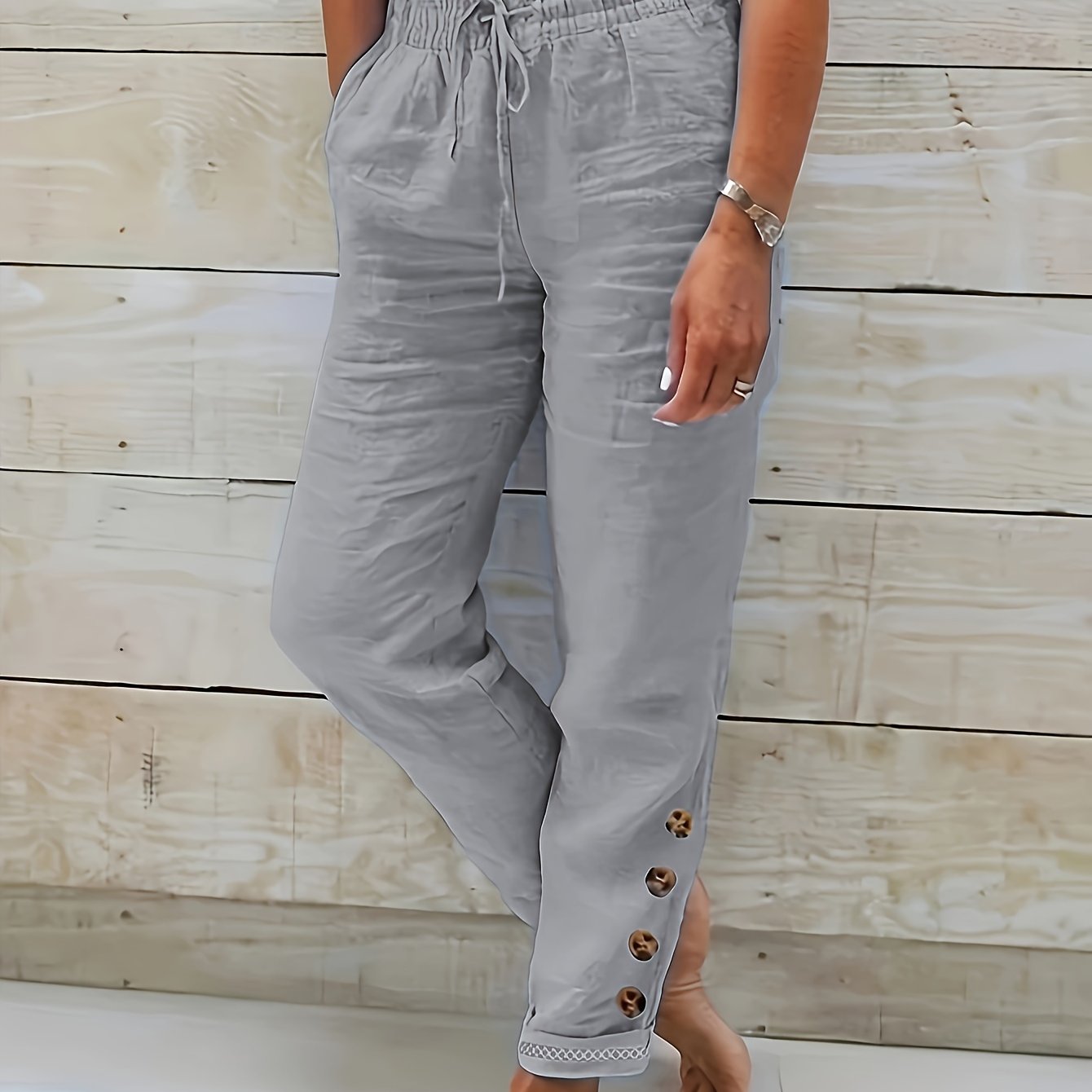 Linnea™ – Slim Rechte Katoenen Broek