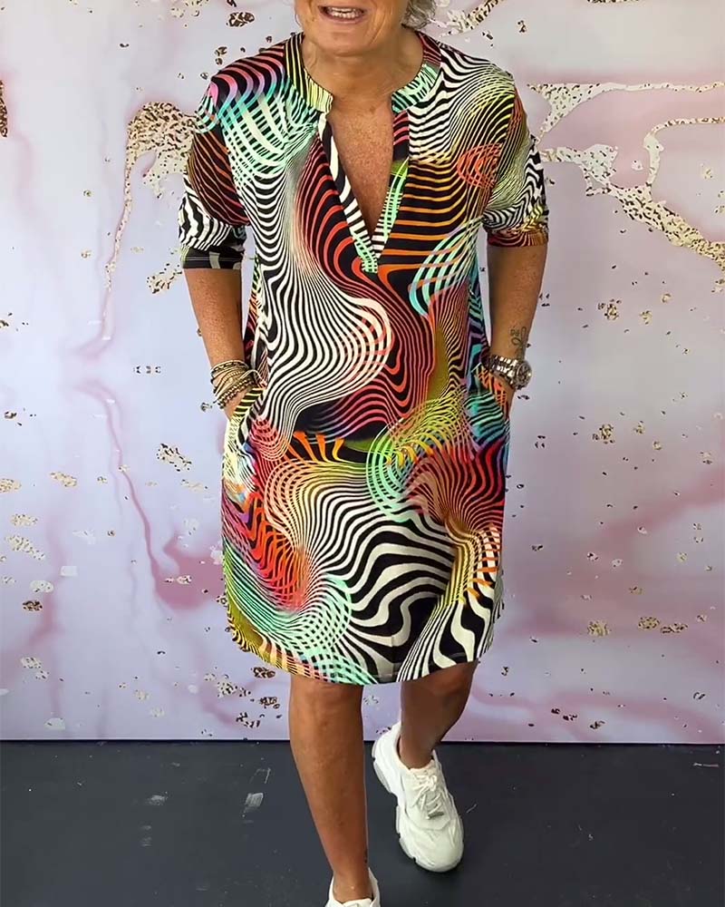 Sonya™ | Jurk met optische illusie en T-shirt snit
