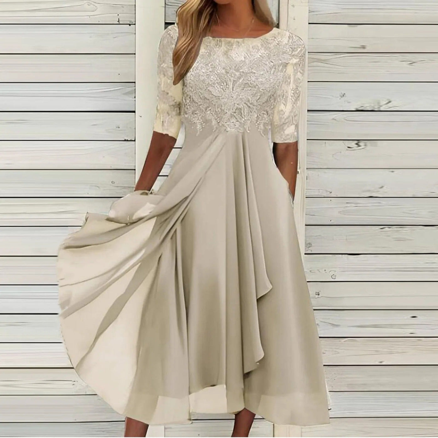Leni™ | Elegante Chiffonjurk