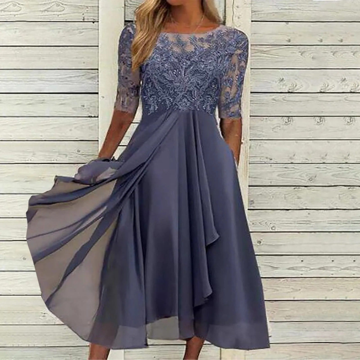 Leni™ | Elegante Chiffonjurk