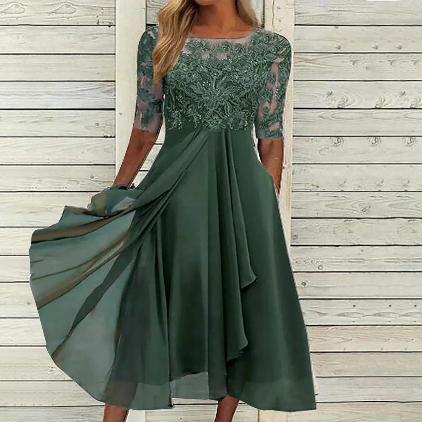 Leni™ | Elegante Chiffonjurk