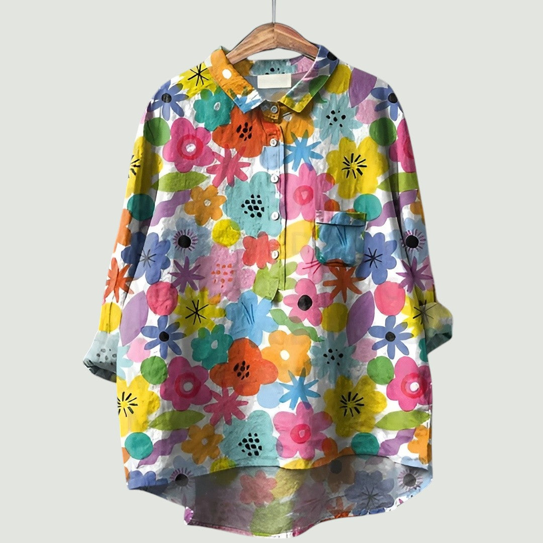 Bloemige Damesblouse | Vrolijk, Licht en Comfortabel
