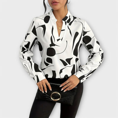 Celine™ Elegante Blouse Met Ontwerp