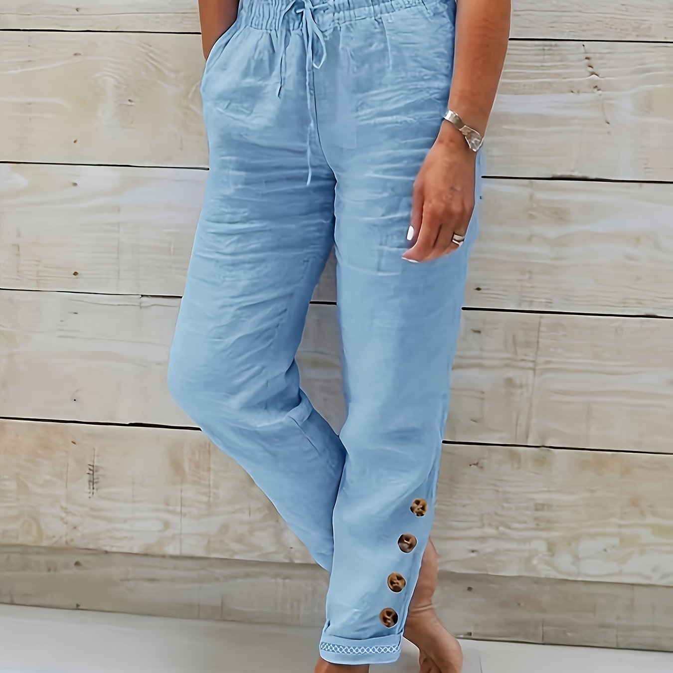 Linnea™ – Slim Rechte Katoenen Broek
